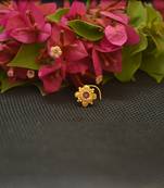 Designer Gold Plated cubic zirconia nose ring or nose pin