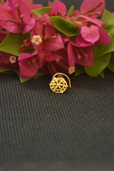 Designer Gold Plated cubic zirconia nose ring or nose pin
