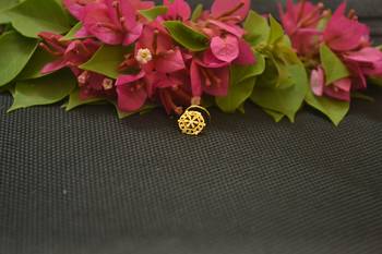 Designer Gold Plated cubic zirconia nose ring or nose pin 2