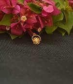 Designer Gold Plated cubic zirconia nose ring or nose pin