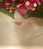 Designer Gold Plated cubic zirconia nose ring or nose pin