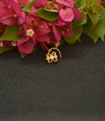 Designer Gold Plated cubic zirconia nose ring or nose pin