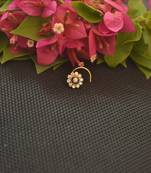 Designer Gold Plated cubic zirconia nose ring or nose pin