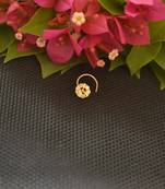 Designer Gold Plated cubic zirconia nose ring or nose pin