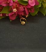 Designer Gold Plated cubic zirconia nose ring or nose pin