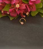 Designer Gold Plated cubic zirconia nose ring or nose pin