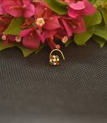 Designer Gold Plated cubic zirconia nose ring or nose pin