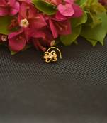 Designer Gold Plated cubic zirconia nose ring or nose pin