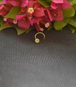 Designer Gold Plated cubic zirconia nose ring or nose pin