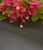 Designer Gold Plated cubic zirconia nose ring or nose pin