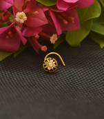 Gold cubic zirconia nose-ring