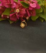 Designer Gold Plated cubic zirconia nose ring or nose pin