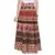 Beige Bagru Printed Cotton Wrap Around Long Skirt