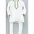 white mirror work kurta paijama