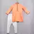 peach zari work chanderi kurta paijama