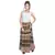 Beige Bagru Printed Cotton Wrap Around Long Skirt