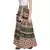 Beige Bagru Printed Cotton Wrap Around Long Skirt