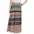 Beige Bagru Printed Cotton Wrap Around Long Skirt
