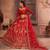 wedding wear red lehenga choli with duptta