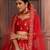 wedding wear red lehenga choli with duptta
