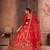 wedding wear red lehenga choli with duptta