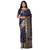 Blue embroidered  art silk saree with blouse