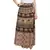 Beige Bagru Printed Cotton Wrap Around Long Skirt