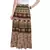 Beige Bagru Printed Cotton Wrap Around Long Skirt