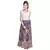 Beige Bagru Printed Cotton Wrap Around Long Skirt