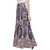 Beige Bagru Printed Cotton Wrap Around Long Skirt