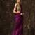 Purple plain satin saree with blouse