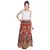 Beige Bagru Printed Cotton Wrap Around Long Skirt
