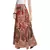 Beige Bagru Printed Cotton Wrap Around Long Skirt