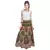 Beige Bagru Printed Cotton Wrap Around Long Skirt