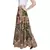 Beige Bagru Printed Cotton Wrap Around Long Skirt