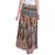 Beige Bagru Printed Cotton Wrap Around Long Skirt