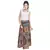 Beige Bagru Printed Cotton Wrap Around Long Skirt