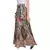 Beige Bagru Printed Cotton Wrap Around Long Skirt