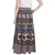 Beige Bagru Printed Cotton Wrap Around Long Skirt