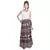Beige Bagru Printed Cotton Wrap Around Long Skirt