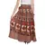 Beige Bagru Printed Cotton Wrap Around Long Skirt