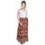 Beige Bagru Printed Cotton Wrap Around Long Skirt