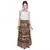 Beige Bagru Printed Cotton Wrap Around Long Skirt