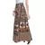 Beige Bagru Printed Cotton Wrap Around Long Skirt