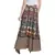 Beige Bagru Printed Cotton Wrap Around Long Skirt
