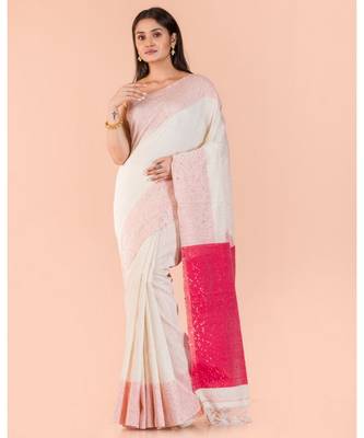 Off White Tangail Noyel Saree 1