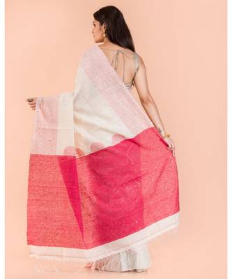 Off White Tangail Noyel Saree 3