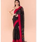 Black Linen Jamdani Saree