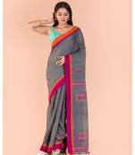 Grey Cotton Jamdani Saree