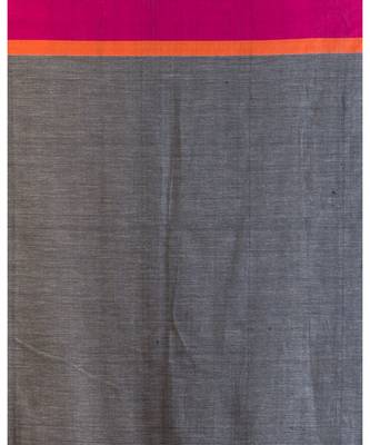 Grey Cotton Jamdani Saree 5